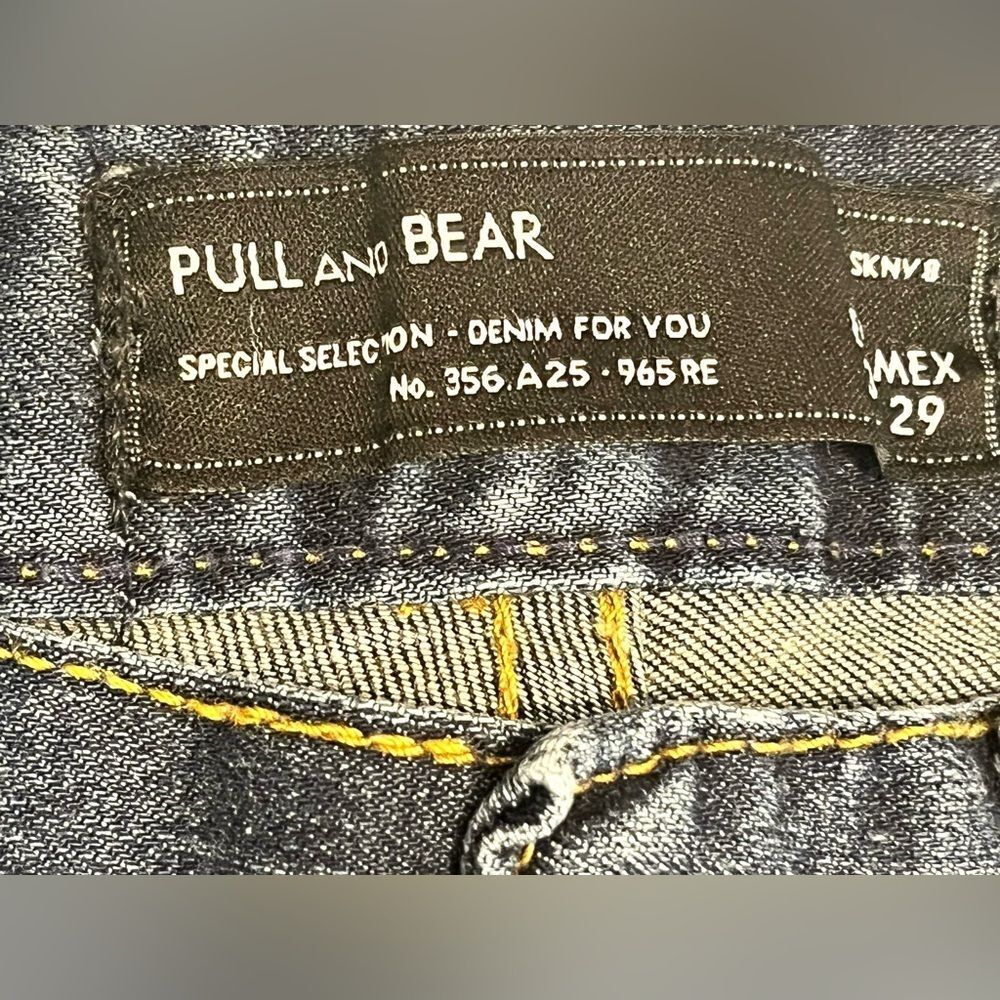 Pull&Bear Women’s Dark Blue Slightly Distressed Skinny Jeans Size 29 - Picture 5 of 15